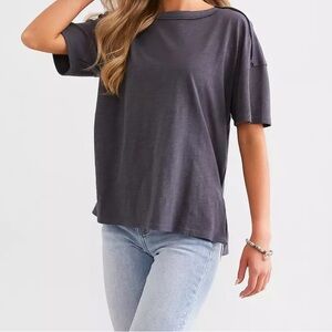 NWOT BKE Pieced Raw Edge Top